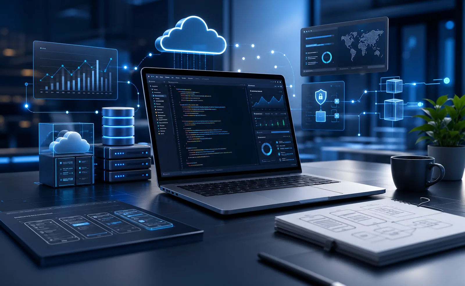 Visual profesional de desarrollo de software, cloud y datos